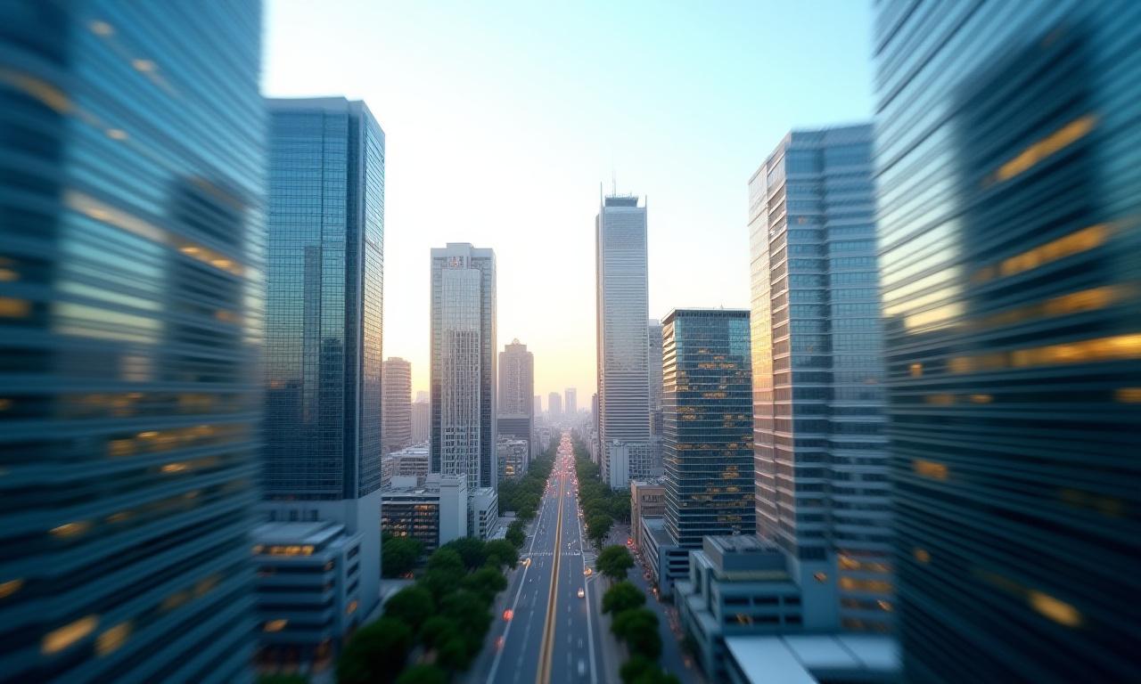 東京の近代的なオフィスビル群の風景